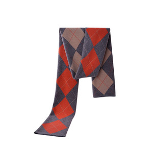 APC1154 Men's Trendy Rhomboids Pattern Acrylic Scarf