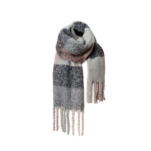 APC1160 Ladies' Plaid  Winter Scarf with Fringe