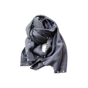 APC1161 Ladies' Stylish Solid Color Scarf with Ornament