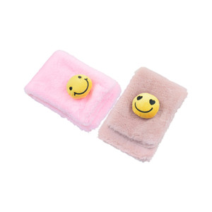 APC1176 Children's Fluffy Plush Scarf with Cute Emoji Ornament