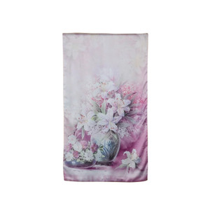 APC1186 China Style Silk Scarf with Gorgeous Lily Pattern