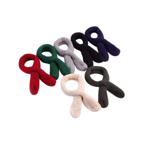 APC1205 Cross Style Solid Color Woolen Yarn Knitted Scarf