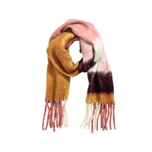 APC1206 Ladies' Thickened Big Colorful Plaid  Scarf with Fringe