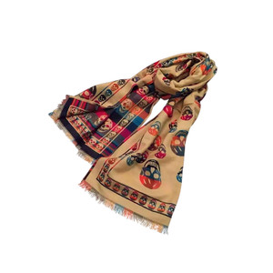 APC1233 Women's Skull Designed Shawl, Scarf
