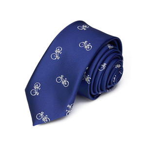 APE1135 Men's Necktie with Cartoon Bicycle Pattern