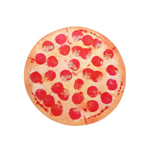 SUB1132 Pizza Round Beach Towel