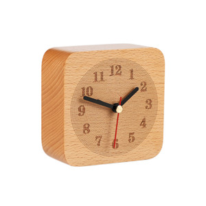 FPE1148 Square Wooden Alarm Clock