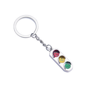 HAK1177 Creative Traffic Signal Light Keychain Key Fob