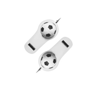 SUE1216 Plastic Soccer Game Whistle with Lanyard
