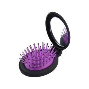 HPC1221 2-in-1 Portable Hair Brush Comb with Mirror