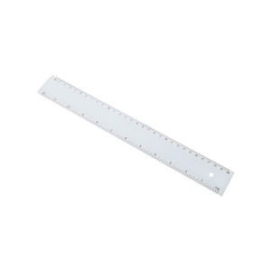 FPE1250 12-inches Plastic Straight Ruler, Measuring Tool