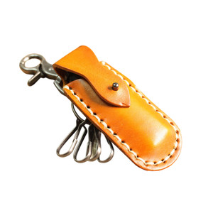 HAW1251 Genuine PU Lighter Case Holder Keychain with 4-clip