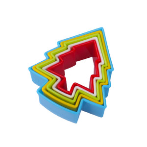 HAC1395 5 Piece Christmas Tree Shape Cookie Cutter Set
