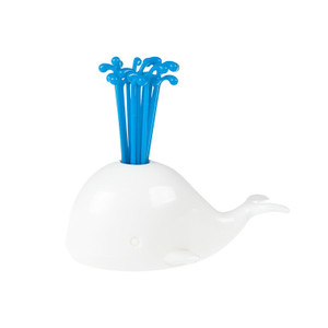 HAD1230 Creative Whale Designed Fruit Fork - 16 Pcs