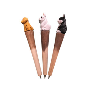 FPP1333 Wooden Animal Carving Ballpoint Pen