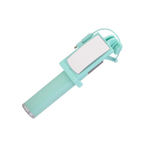 ELA1226 Pocket Wired Folding Selfie Stick with Mirror