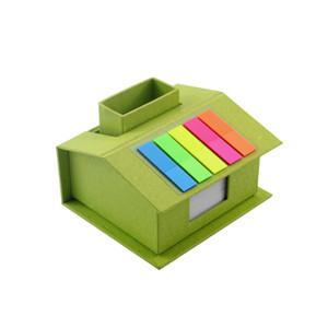 FPS1225 Creative House-shaped Memo Cube with Pen Holder Combo