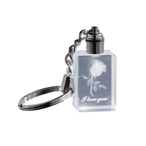 HAA1321 Crystal Glass LED Light Keychain