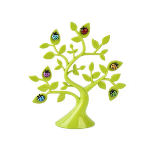 HAC1518 Tree-shape Photo Frame with 6 Colorful Ladybug Fridge Magnet