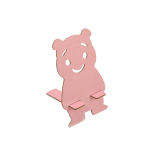 ELA1303 Cartoon Bear Wooden Mobile Stand Holder
