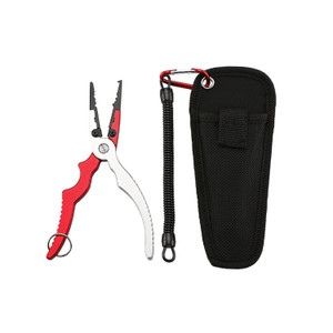 SUC1438 Anti-corrosion Aluminum Fishing Pliers with Sheath and Coiled Lanyard