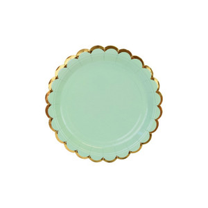 HAC1588 8 Pcs Scallop Dessert Paper Plate