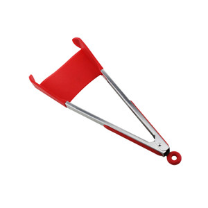 HAC1642 2-in-1 Kitchen Silicone Spatula Tong Clamp Tool