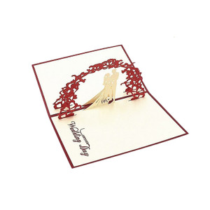BWN1206 3D Pop-up Wedding Greeting Card
