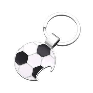 HAO1334 Football Shaped Bottle Opener with Keychain
