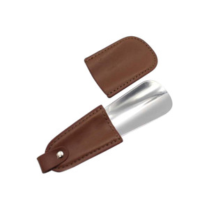 HPC1457 Stainless Shoehorn with Leather  Cover