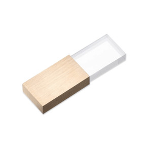 ELS1131 Wooden Cover Crystal 2GB USB Flash Drive 