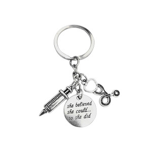 BWR1269 Mini Syringe Metal Key Tag