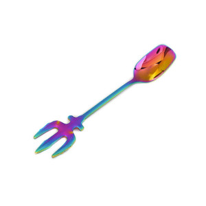 HAD1424 2 in1 Square Head Stainless Steel Dessert Spoon