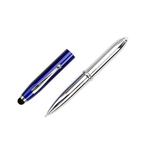 FPP1528 3 in 1 Multifunctional Copper Ballpoint Pen With LED Light