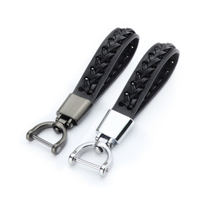 HAP1507 PU Braided Rope Rotary Buckle Keychain