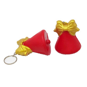 MOR2004 Christmas Red Bell Shape PU Stress Reliver