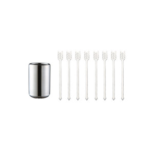 HOM2033 Quiver Shape Stainless Steel Fruit Fork Stir Stick Set