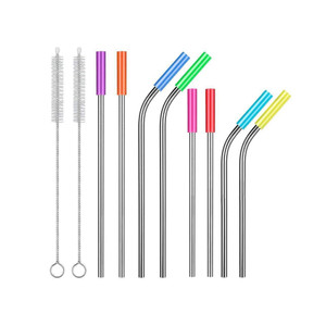 HOM2072 Stainless Steel Straw And Brush Set