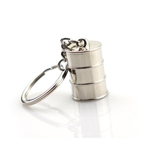 DIG2032 Oil Drum Shape Metal Keychain