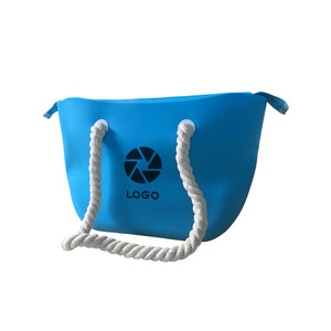SPO2077 Portable Zipper Silicone Beach Tote