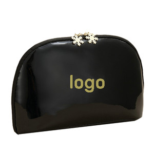 MOR2041 Portable Snowflake Zipper Pull PU Cosmetic Bag