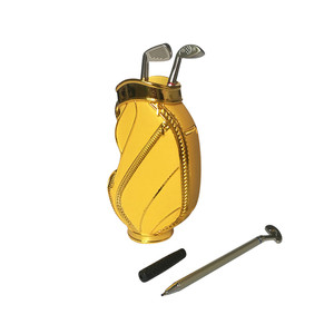 OFF3037 Golf Bag Pen Holder with Three Golf Club Pens