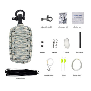 SPO3041 Outdoor Wrapped in Umbrella Rope Survival Kit for Fishing