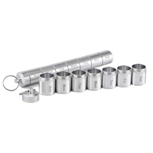 HOM3147 Waterproof 7 Days Split Aluminum Alloy Pill Box