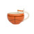 HOM2035 17OZ Basketball Shape Ceramic Mug with Hoop