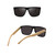SPO3381 Fashion Wooden Leg Sunglasses