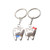 HAK1135 Teeth Couple Charm Key Chain, 1 Pair
