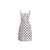 APA1196 Ladies' Modern Polka Dot Skirt Apron with Lace