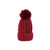 APH1187 Solid Color Woolen Knitted Fur Ball Hat
