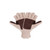 APG1157 Men's Light Brown Convertible Woolen Half Finger Glove